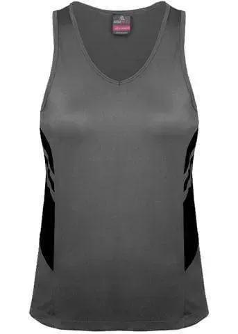 Aussie Pacific Ladies Tasman Singlet 2111 Casual Wear Aussie Pacific Ashe/Black 4